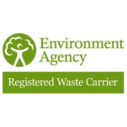 Tree surgeon that is an Environment Agency registered waste carrier.